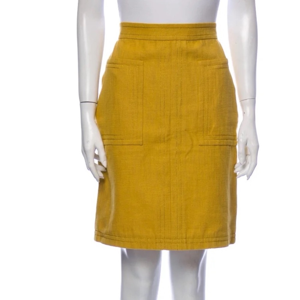 Aquilano.Rimondi linen‎ blend a-line Skirt square patch pockets Made in Italy